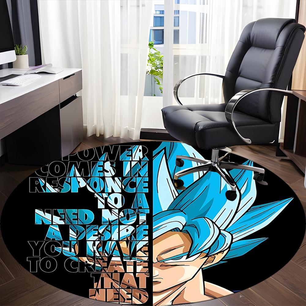 1pc Dragon Ball Office Round Area Rug, Indoor Mat Suitable For Office, Bedroom Living Room Home Decor, Room Deco, Offic a0926230