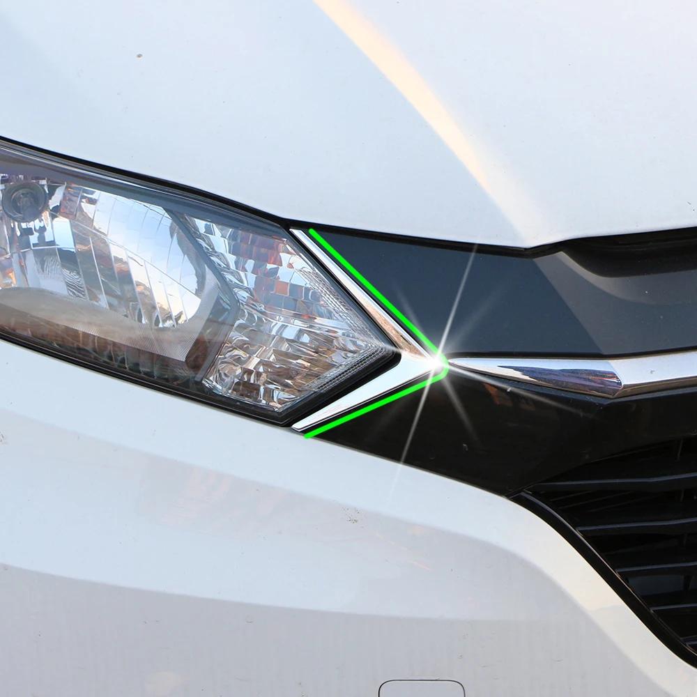 2 ks ABS chromové samolepky na trojúhelníkové kryty světel pro Honda HRV HR-V Vezel 2014 - 2022 Dekorační příslušenství