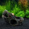 Aquarium Decoration Decaying Trunk Hideout, Betta Fish Shelter with Multiple Holes And Shrimp Habitat Caves, Resin Decorative Log Hide Cave
