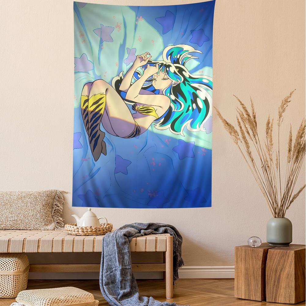 Urusei Yatsura Anime Cartoon Tapestry Wall Hanging Decoration Household Home Decor for Living Room Bedroom Dorm