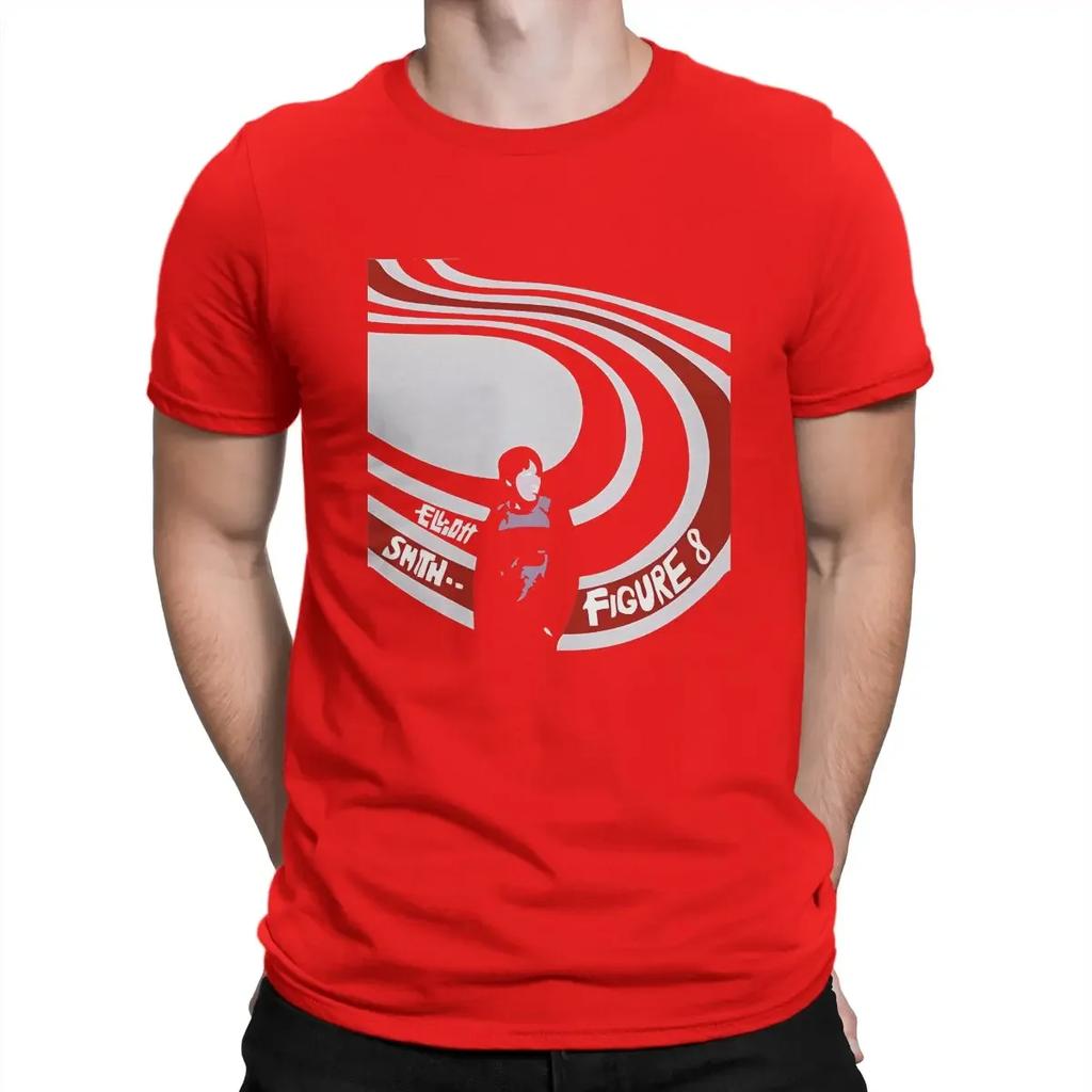 Figure Eight T Shirts Elliott Smith Leisure Tee Shirt Short Sleeve Round Collar T-Shirts Cotton 4XL 5XL Clothing