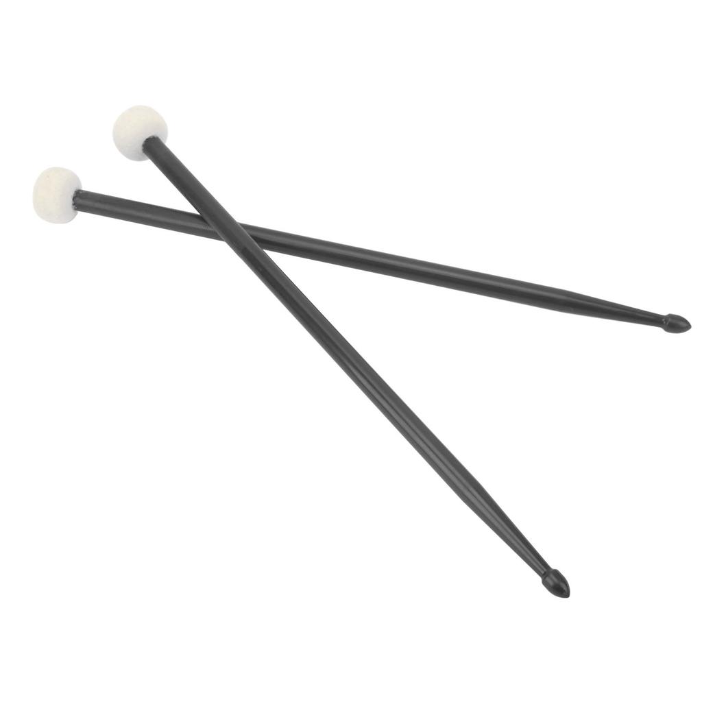 2 Stück Trommelschlägel Filzkopf Nylongriff Doppelkopf Instrument Zubehör Set Kit zum Spielen