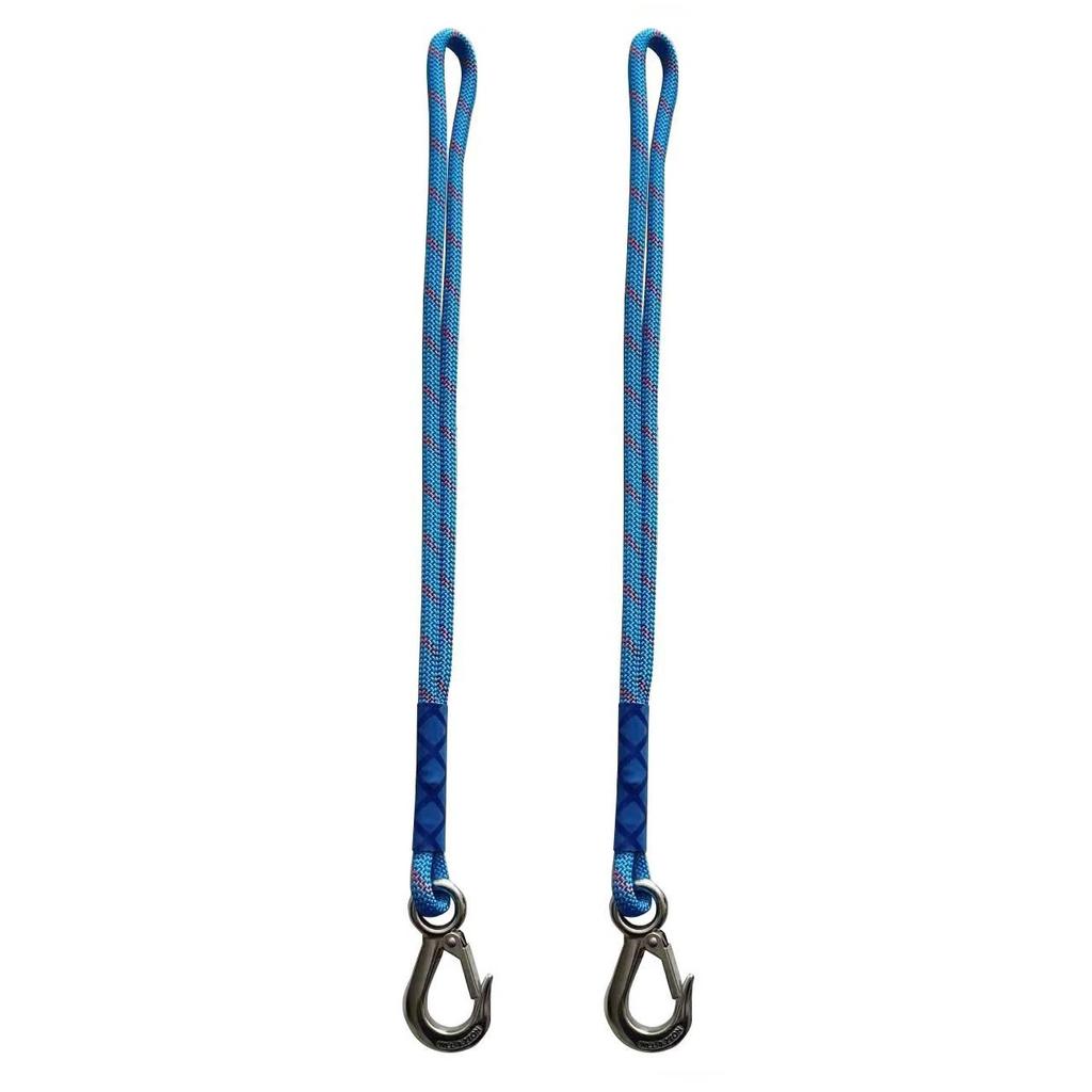 1/2PCS Heavy Duty Nylon Sling with Metal Hook - Wear-resistant - Suitable for Outdoor Hammocks, Tree Swings, and Patio Chairs