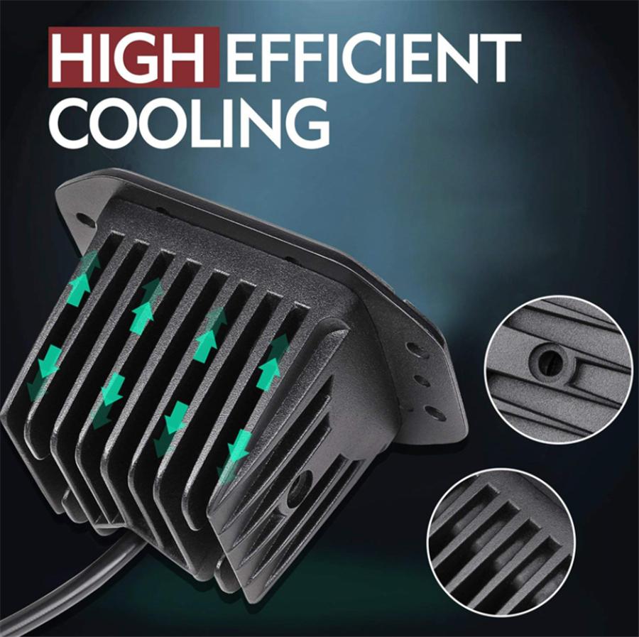 Universal 2 Stück Aluminium Einbau LED Pods 96W 9600LM Spot Flood Combo Offroad LED Pods Einbau Fahrlichter Arbeitsscheinwerfer