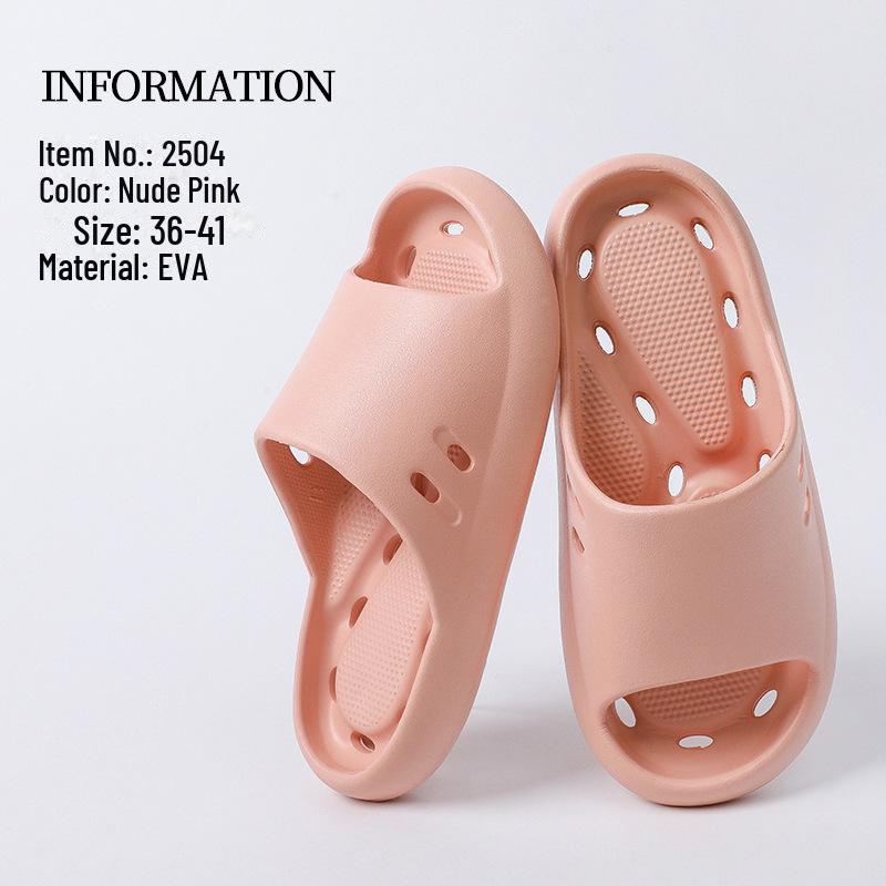 Zapatillas de Baño Huecas Antideslizantes de Secado Rápido para Hombre - Sandalias de Verano para Interior 2025