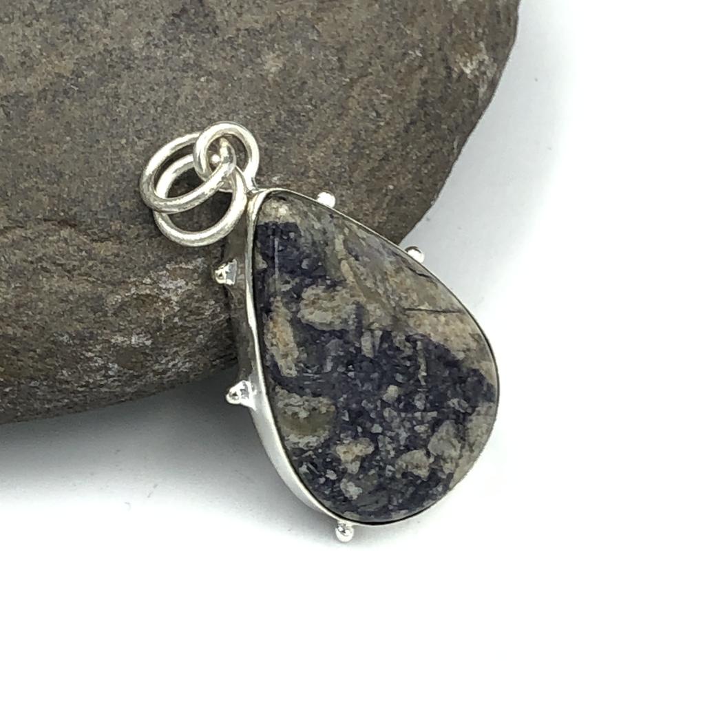 Natural Tiffany Gemstone 925 Sterling Silver Jewelry Designer Pendant 1.64" AJP-196