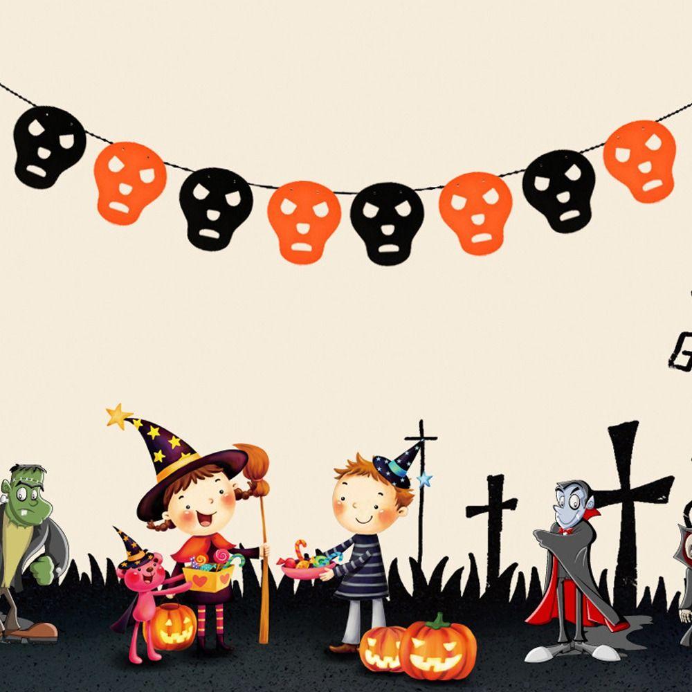 Hanging Happy Halloween Banner Party Decor Pull Flag  Halloween Party Decoration