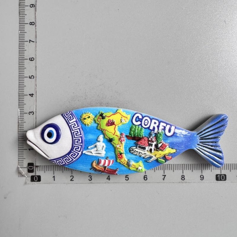 Griechische Touristen-Souvenirs Kühlschrankmagnet Griechenland Flagge Samurai Spartanischer Helm Handbemalung Magnetische Kühlschrankaufkleber Geschenkideen