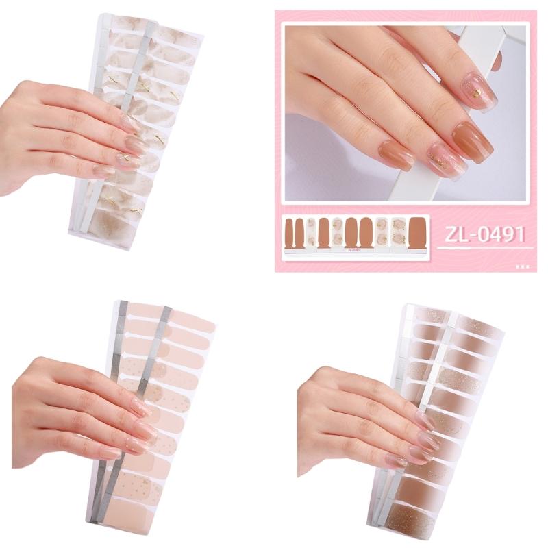 1 Sheet Nail Stickers Nail Strips Self-Adhesive DIY Nail Art Perfect for Nail Enthusiasts and Professional Manicurists