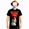 IT Pennywise Du wirst auch schweben T-Shirt Herren XL Schwarzes Horrorfilm T-Shirt