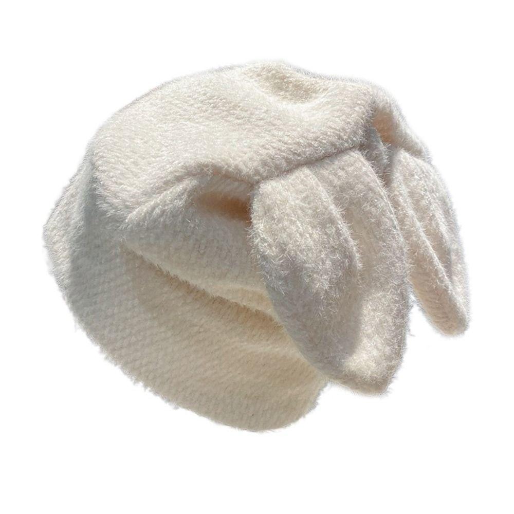 

Захист вух Жіноча Кепка Кролячі вушка Шапка для дівчат Аксесуари Шапки Осінь Зима білий