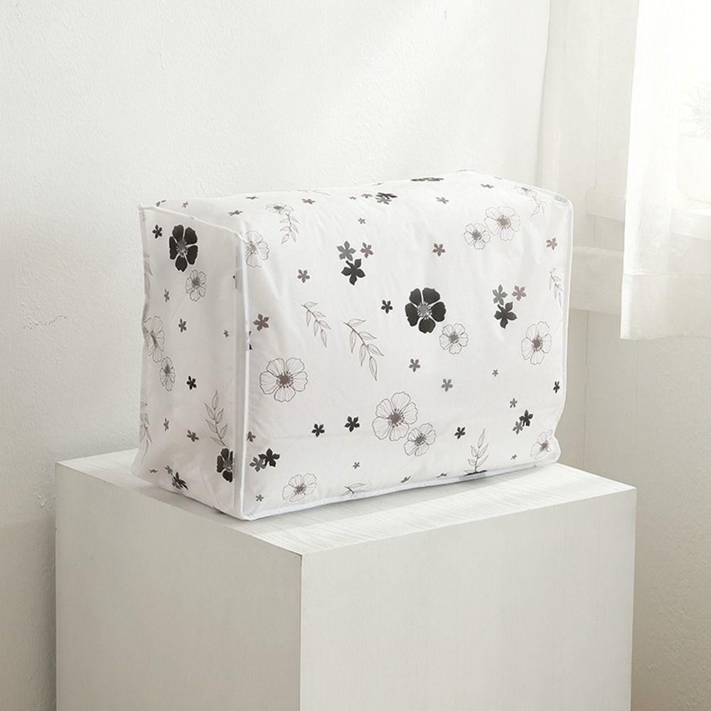 

PEVA Quilt Storage Bag Zipper Clothes Sorting Bags Moisture-proof Luggage Organizer Bag Quilt