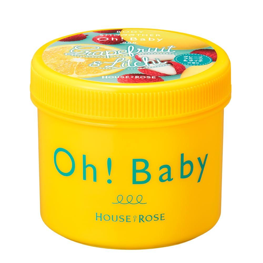 House of Rose Body Smoother LG Lychee Body Scrub with Hot Spring Water Exfoliating 350g (Grapefruit & Scent) Oh!Baby Ingredients, Care,