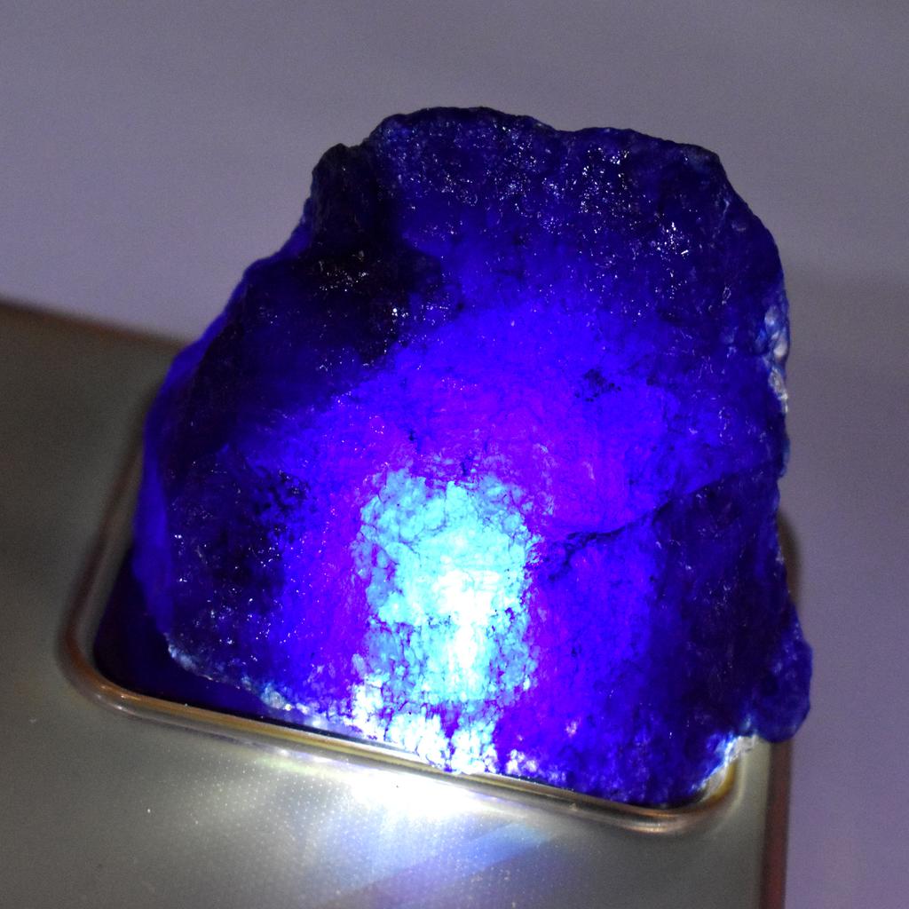 550 Ct Uncut Rough Earth Mined Large Natural Blue Sapphire Gemstone CERTIFIED va-550