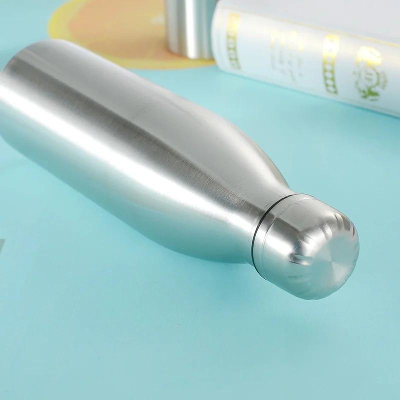 Einwandige Edelstahl-Trinkflasche für Outdoor-Aktivitäten wie Camping und Wandern, tragbar, großes Fassungsvermögen, auslaufsicher