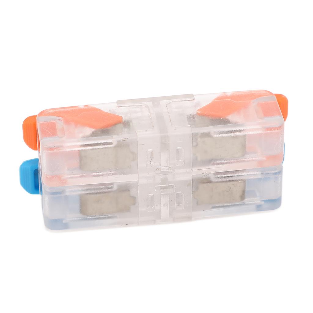 10 PCS Conductor Compact Connectors 2 In 2 Out Lever Wire Splices Electrical Connectors 41A 450V