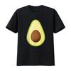 Damen Avocado Kostüm T-Shirt Frucht Halloween Schwarz 2XL vintage Gewaschen Leicht Unisex Lässig Atmungsaktiv Dehnbar streetwear