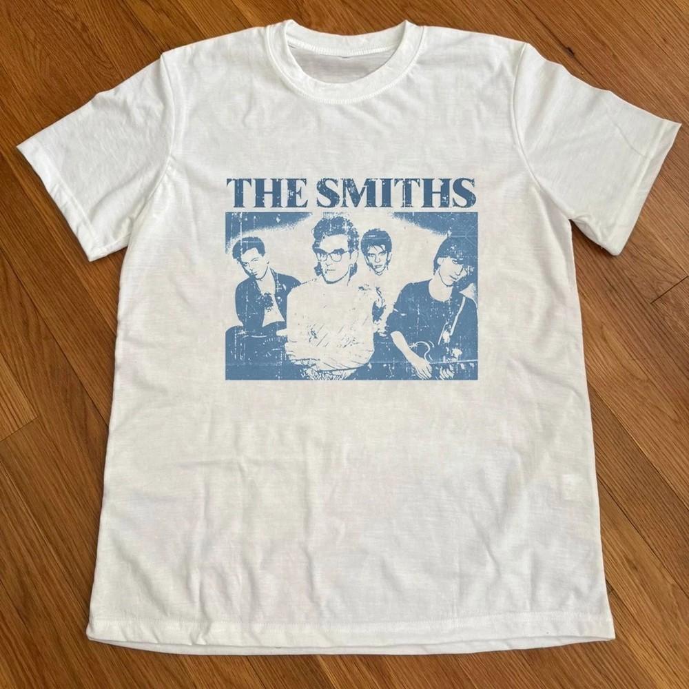 The Smiths Rock Band Tshirt Unisex White Cotton Tshirt Size S5XL Unisex T-Shirt L