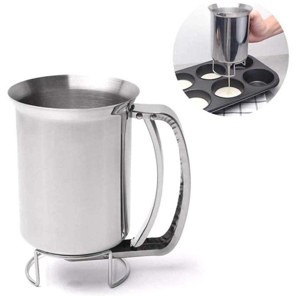 900ml Stainless Steel Pancake Batter Dispenser Batter For Baking Cupcake Muffins