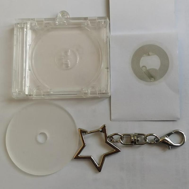 Mini Nfc Functional Cd Disc Case Key Chain Peripheral Commemorative Album Key Holder Diy Backpack Pendant