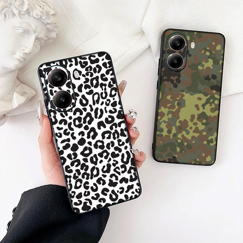 Cow Print Leopard Snake Camouflage Phone Case for Samsung Galaxy S25 Edge S24 S23 FE Plus Ultra A16 A15 A55 A57 5G Soft Cover