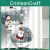 Premium Quality Christmas Snowman Waterproof Bathroom Shower Curtain With 12 Hooks For Festive Decor