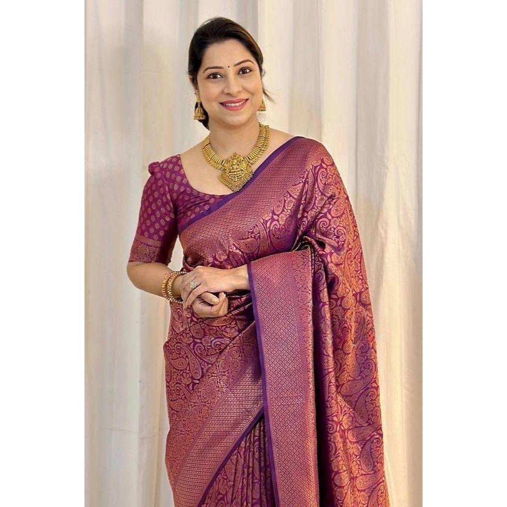 BESTSELLER COLLECTION | Soft Lichi Silk Saree with Rich Jacquard Elegance