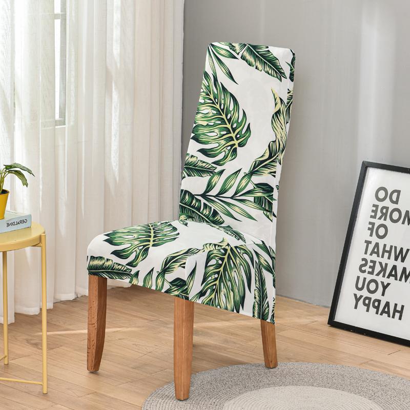 Stuhlhusse mit Blumenmuster, hohe Rückenlehne, Größe XL/M, Stretchkleid für Stuhlhussen für Esszimmer, Hochzeit, Bankett, Heimdekoration
