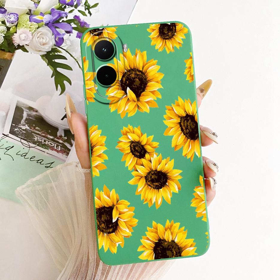 For Xiaomi Poco M7 Plus Case PocoM7 4G Pretty Girl Sunfower Painted Phone Case For Xiaomi Poco M7 Pro PocoM7 Plus 5G Soft Fundas