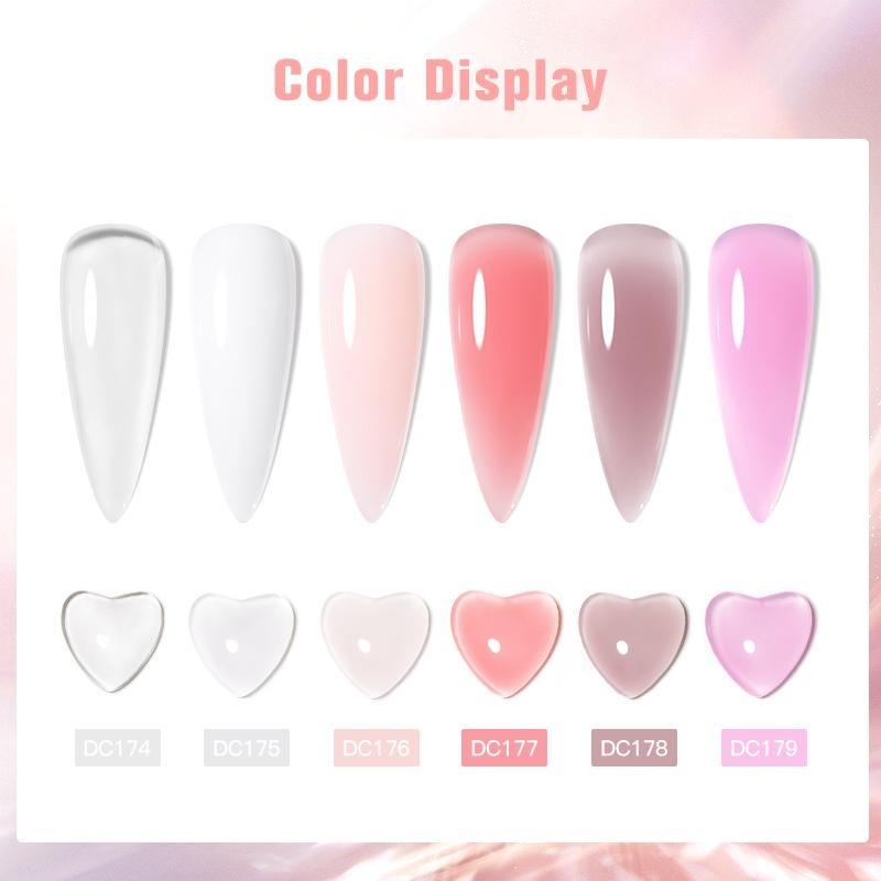 MTSSII 7ml Quick Extension Gel mléčně bílá Nude Pink Construct Hard Gel Semipermanentní UV LED gel Quick Building Nail Art