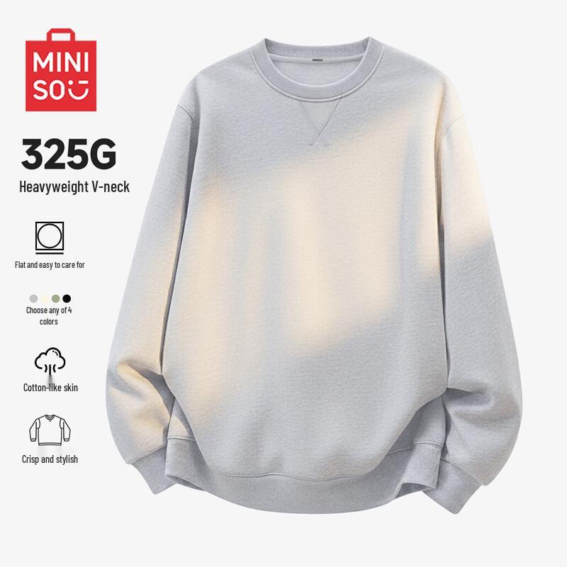 MINISO Men s American Style Crew Neck Pullover Sweatshirt 3XL