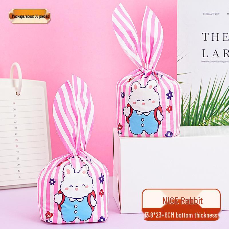 Children's Day Gift Bag: Snowflake Crisps, Snacks, Biscuits, Candy Rabbit Ear Packaging