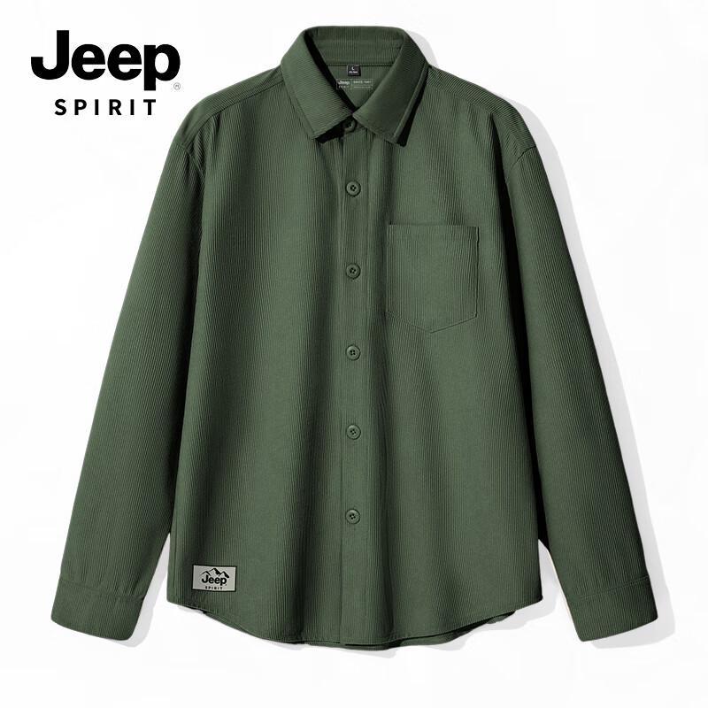 

JEEP SPIRIT Men s Corduroy Long-Sleeve Shirt Jacket 3XL