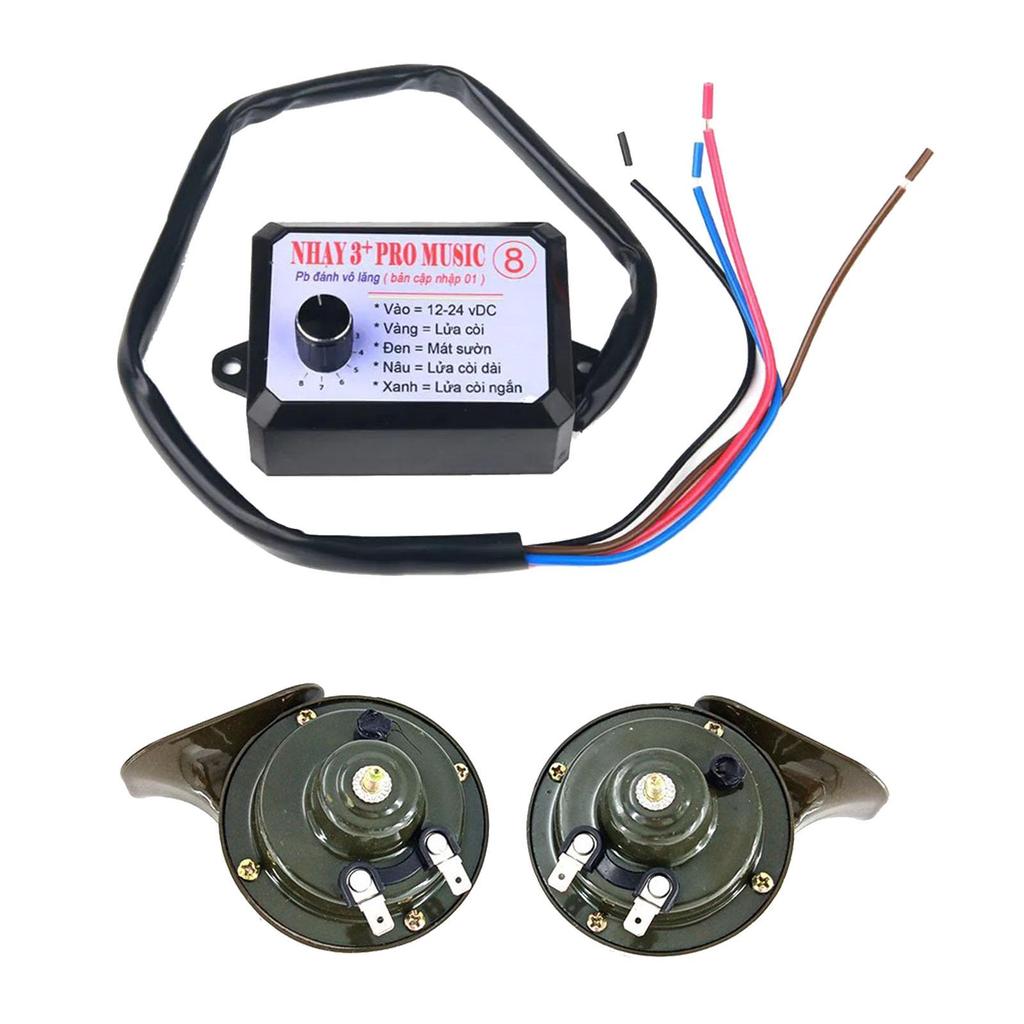 Generic 12V Car Van Electric Horn Controller Set Boat Ship Accessory Replace Parts Lightweight Adjustable Knob Universal