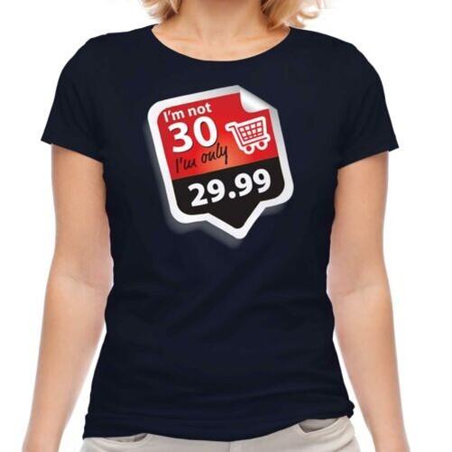 Funny 30TH Thirtieth Birthday Gift For T-Shirt Top Women Not 30 I'M