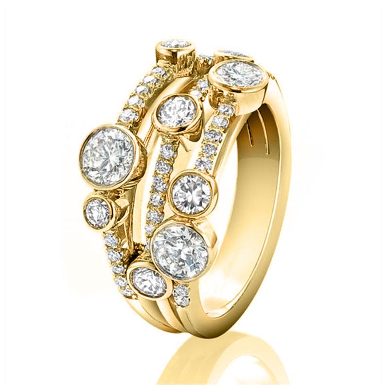 

Современное модное металлическое кольцо золотого цвета для женщин, неправильной формы, с кубическим цирконием, для повседневной носки, для вечеринок, эффектное украшение, горячее 7