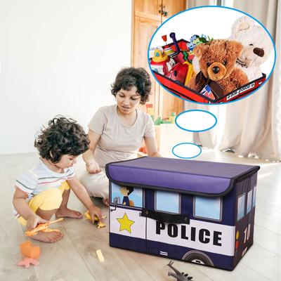 Toy Chest With Flip-Top Lid Kids Collapsible Storage For Playroom Closet Home