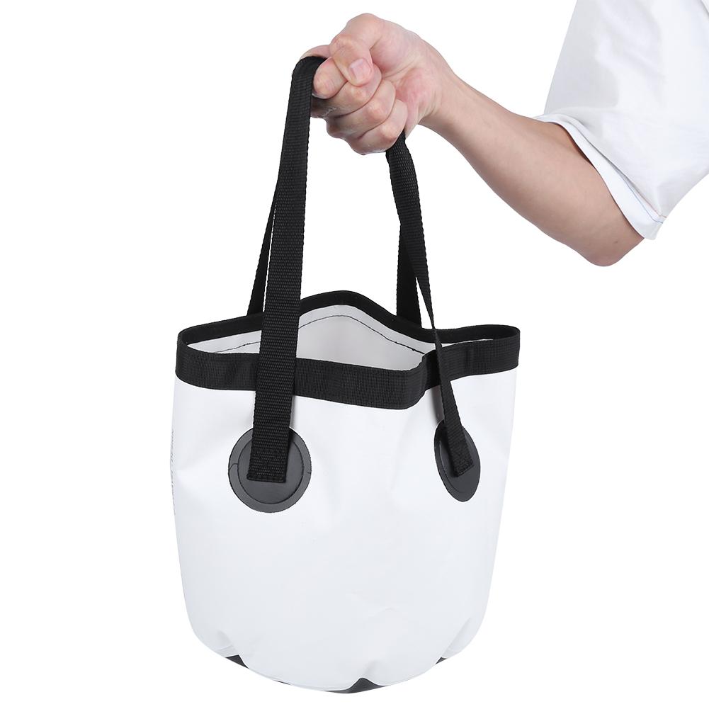 PVC Waterproof Lightweight Folding Bucket Portable Water Container for Outdoors Activities