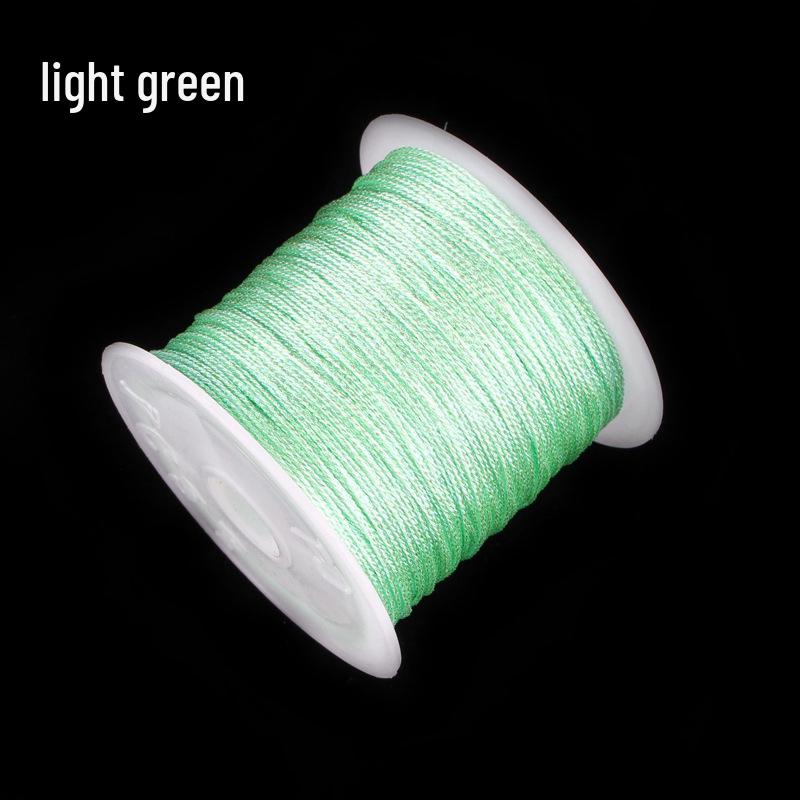 Handmade Red Lanyard Bracelet with Gold Iridescent Gimp Thread