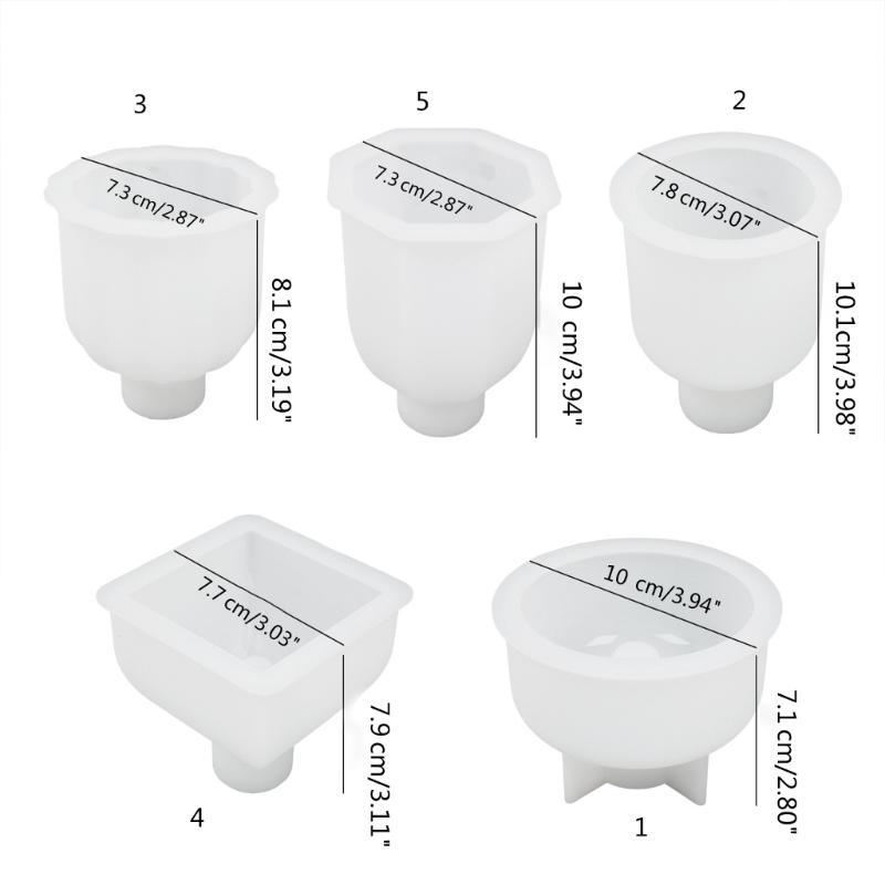 Polyhedral Flower Vase Silicone Mold for Vase Making Reusable Candle Resin Epoxy Mould Casting Molds DIY Silicone Mold