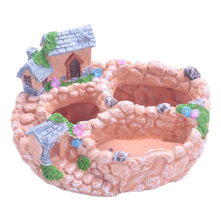 

Garden Miniature Sweet House Cottage Flowerpot DIY Bonsai Pots for Succulents Plant Indoor Outdoor Tabletop Decoration 1