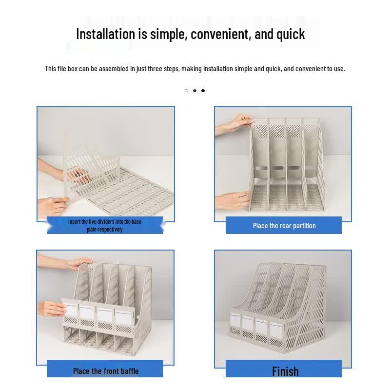 Deli Four-Compartment Hollow Desktop File Holder