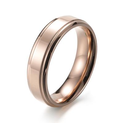 High Quality Promised Wedding Rings For Lover Rose Gold  Stainless Steel Rings for Couple Men Women Engagement Party Gifts