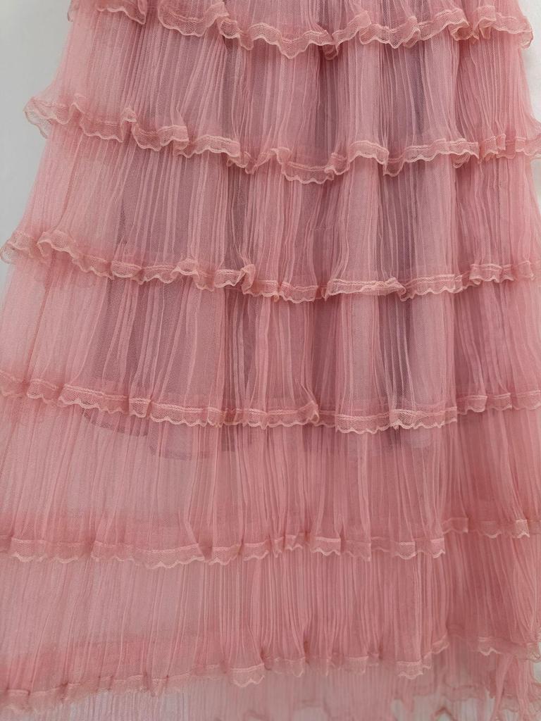 European & American Patchwork Lace Midi A-line Skirt - Sweet, Gentle Style for Women