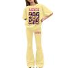 Kids Girls Casual Short Sleeve Printed Outfit Set for Play and Daily Wear