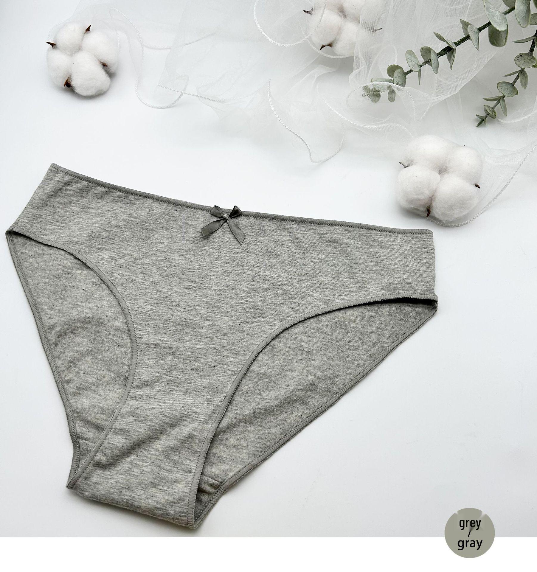 

Удобные трусики для девочки с бантиком - Милые, Дышащие, Бесшовные, Со средней посадкой, Дизайн треугольник из чистого хлопка. L