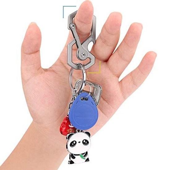 Tibitdeer Ultra-lightweight Titanium Key Holder Stylish durable easy carry.