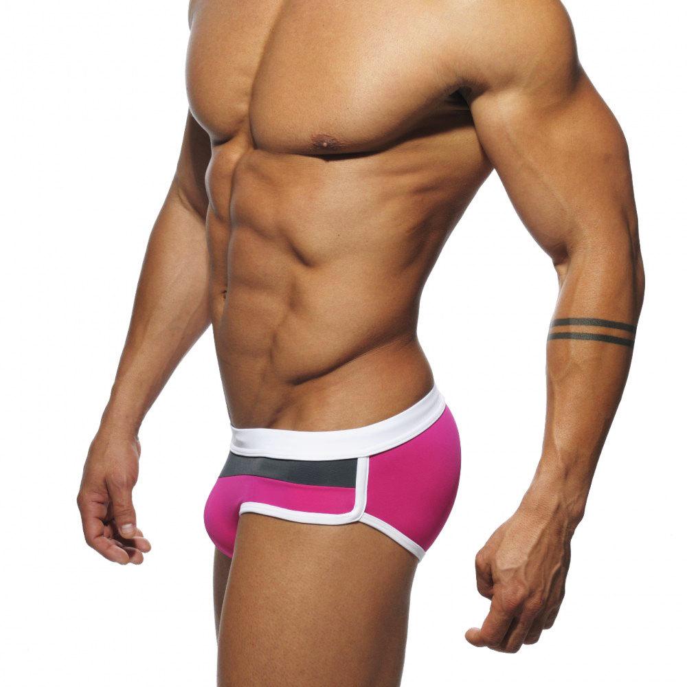 Men's Patchwork Triangle Swim Trunks Fashionable and Sexy Bathing Trunks  Anti-ExposureTriangle Swimsuit