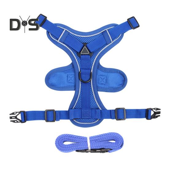 Cat Harness And Leash Reflective Strips Jacket Breathable Adjustable Vest Harness Escape Proof Easy Control Leash for Cats