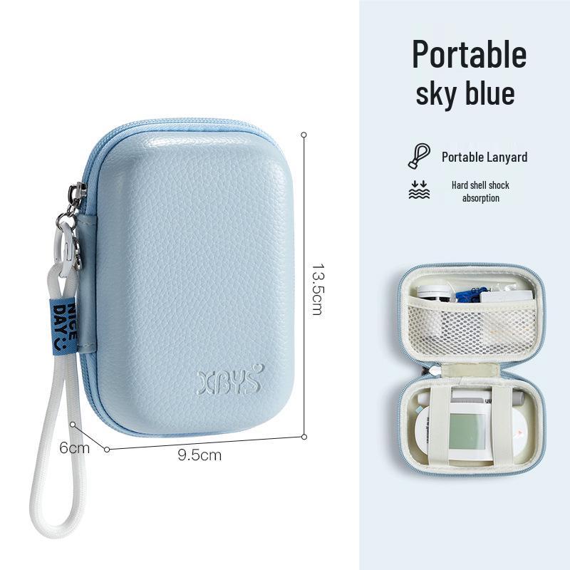 Portable Sugar Meter Storage Pouch for Roche, Sannuo, Yuyue, and Ou Blood Glucose Meters